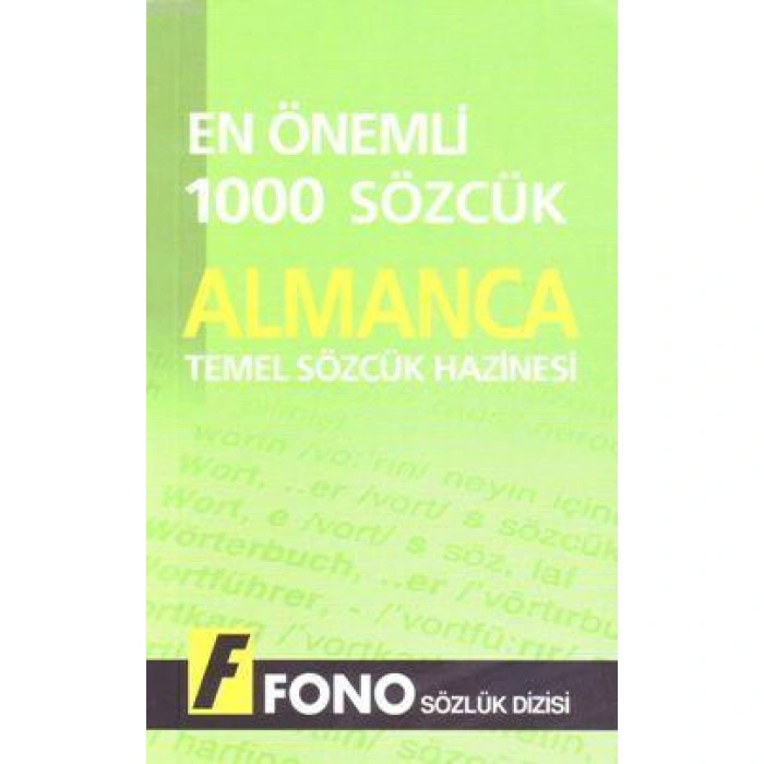 Temel Sözcük Hazinesi| Almanca En Önemli 1000 Sözcük